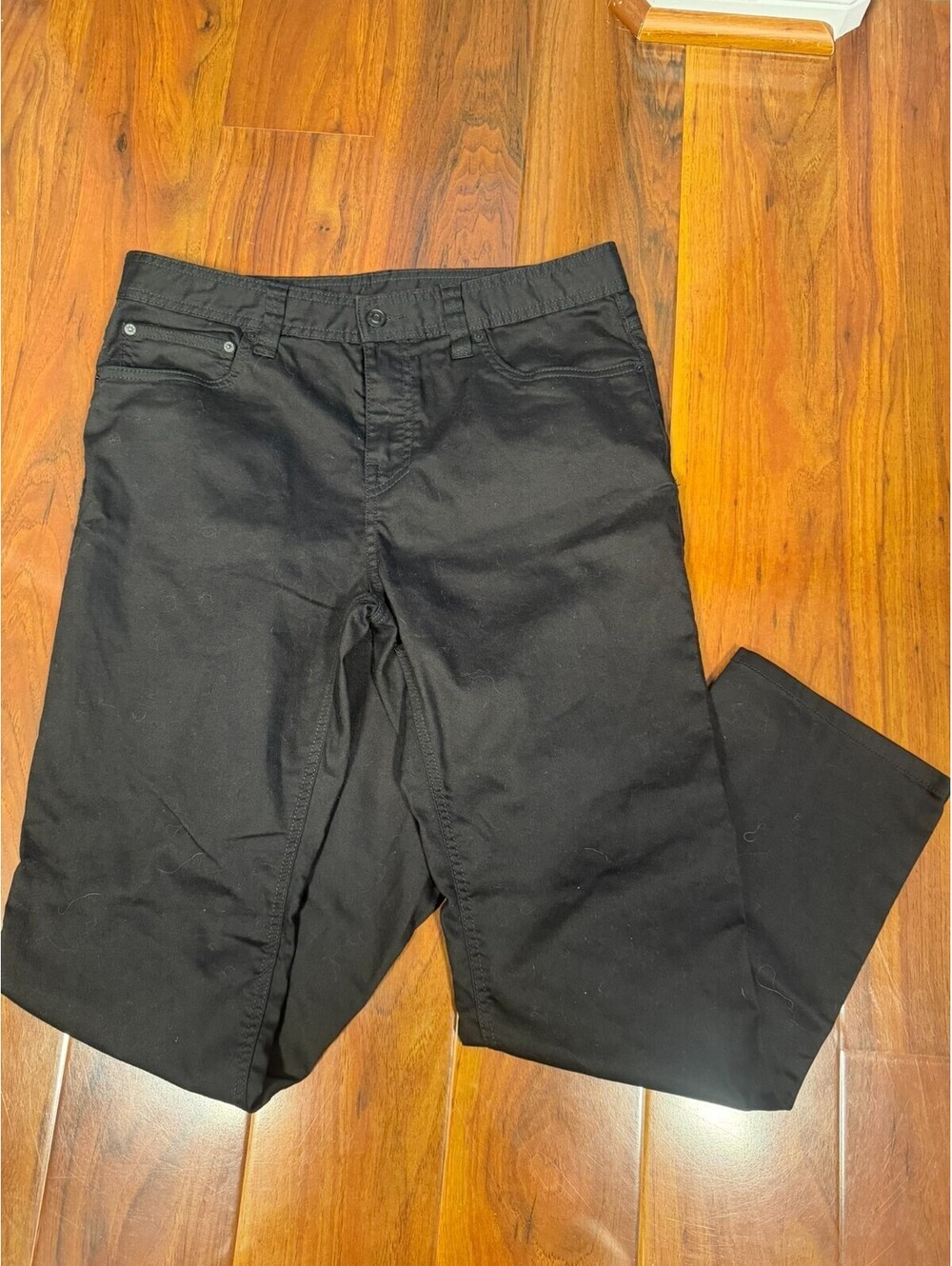 Prana Pants Mens 34x30 Black Slim Fit Pants Nylon Hiking Outdoors Stretch
